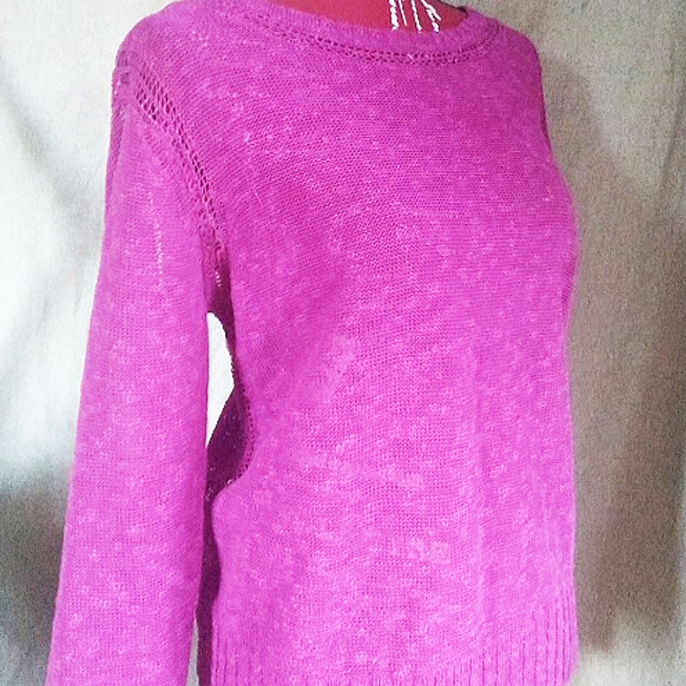 Eileen Fisher L magenta sweater